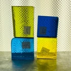 Blenko Art Glass Color Sample Block Lot of 4