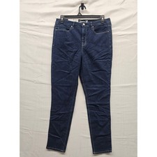 Seven7 Womens High Rise Skinny Jeans Blue Cotton Blend Casual Size 12