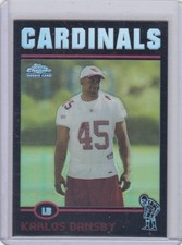 2004 Karlos Dansby Topps Chrome BLACK ROOKIE REFRACTOR Parallel /100 - #236