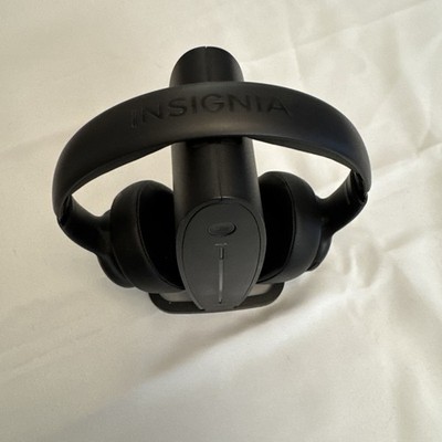 Insignia RF Wireless Headphones Over-Ear TV System Docking Station Black