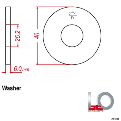 #ad JT Sprockets JTF518B Washer Spacer $9.75
