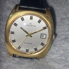 Retro 1970’s Gents Helvetia-Quality Swiss Automatic For Spares & Repairs Only.