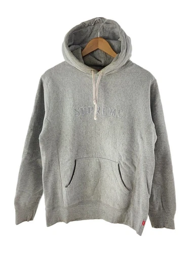 Sweat à capuche Supreme M coton gris occasion