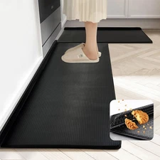 Kitchen Mat Set of 2 PCS, Non Slip Anti-Fatigue Cushioned Rugs for Kitchen Fl...