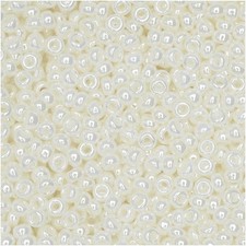Ivory Pearl/Pearl Ceylon Miyuki Round Seed Beads Size 11/0 Bulk 50 Grams 5500pcs