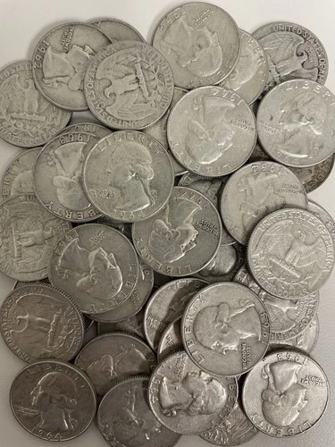 New ListingWASHINGTON QUARTERS ROLL | 90% SILVER $10 FACE | 1962-1964