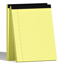 AILZFEI 2-Pack 8.5x11 Inch Yellow Note Pads, 50 Sheets per Pad - College Rule...