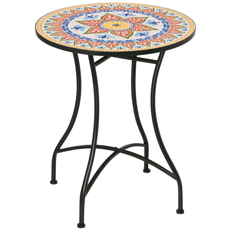 Garden table mosaic table round bistro table side table ceramic ø60 cm - Image 2 of 3