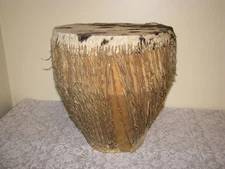 Vintage African DJEMBE Drum-Rope Tuned-Animal Skin-Good Condition