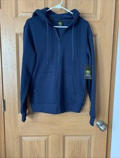 New Athletic Works Blue Hoodie Sweatshirt W/Kangaroo Pocket. womens small 34-36