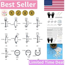Complete 84-Piece 14G/16G Body Piercing Kit - Safe Versatile Solutions