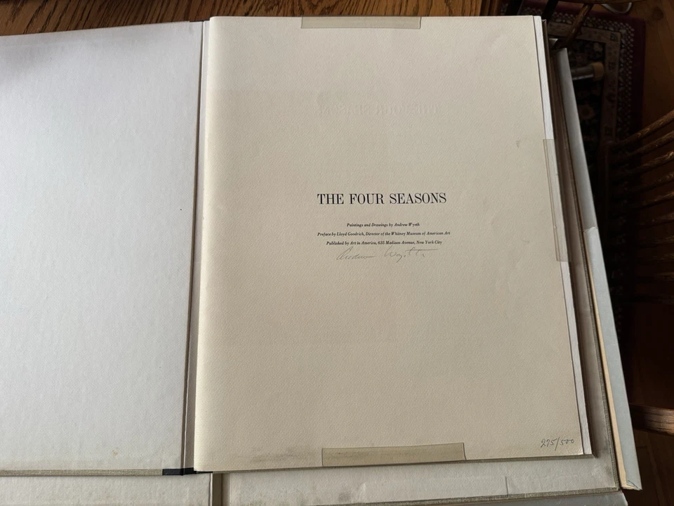 Andrew Wyeth "Las Cuatro Estaciones" 12 Reproducciones 275/500 Firmado Edición Limitada Foto 2 de 4