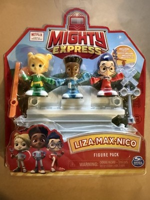 MIGHTY EXPRESS Figures LIZA MAX NICO Netflix 3 FIGURE PACK Train Show Toys New