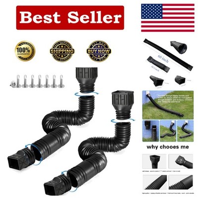 Weatherproof Rain Gutter Extensions, 2 Pack - Perfect for Outdoor Gardens