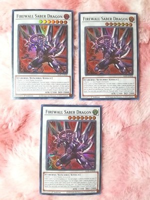 (3) Yu-gi-oh! Firewall Saber Dragon ALIN-EN038 Super Rare Alliance Insight
