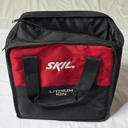 SKIL Lithium Ion Tool Bag Black Red Portable Storage Case