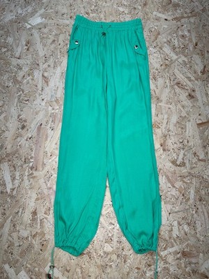 ADL x Raisa Vanessa Women s Green Silk Jogger Pant Sz M