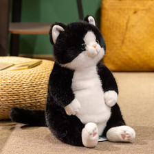 Black Cat Plush Toy 17" Stuffed Animal Toddler Doll Gift for Kids