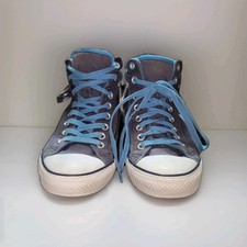 124016F Blue/White Converse All Star Mens 8 High Top Fold Down