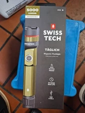 Swiss Tech Täglich Magnetic Flashlight Aluminum Dust/Water Proof 5000 Lumens. 