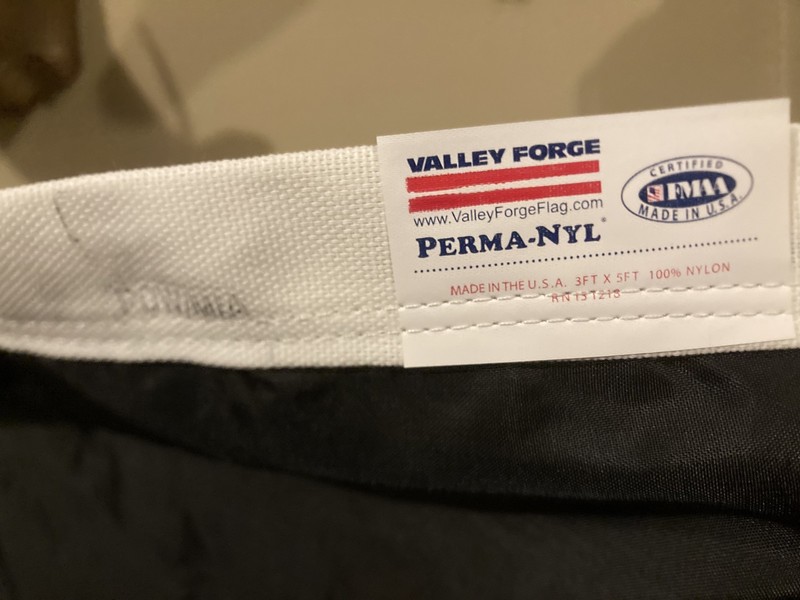 VALLEY FORGE Perma-Nyl  POW MIA Black 3x5 NYLON  FLAG MADE IN USA NWOT
