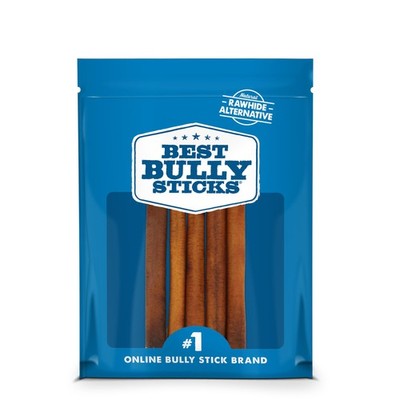 6 Inch Bully Sticks for Dogs - 5 Count (Pack of 1) - Natural, Easily Digestib...