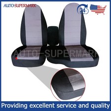 Car Seat Covers Blk-silver Center For 1998-2003 Ford Ranger 6040 Hiback