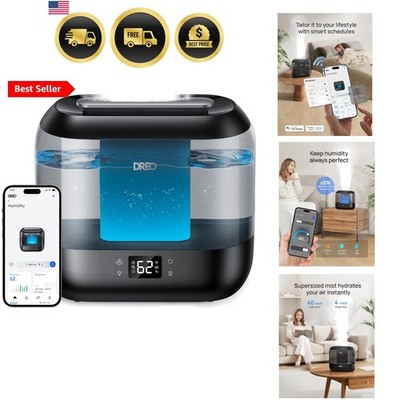 Smart Humidifiers for Bedroom, Top Fill 4L Supersized Humidifier Large Room w...