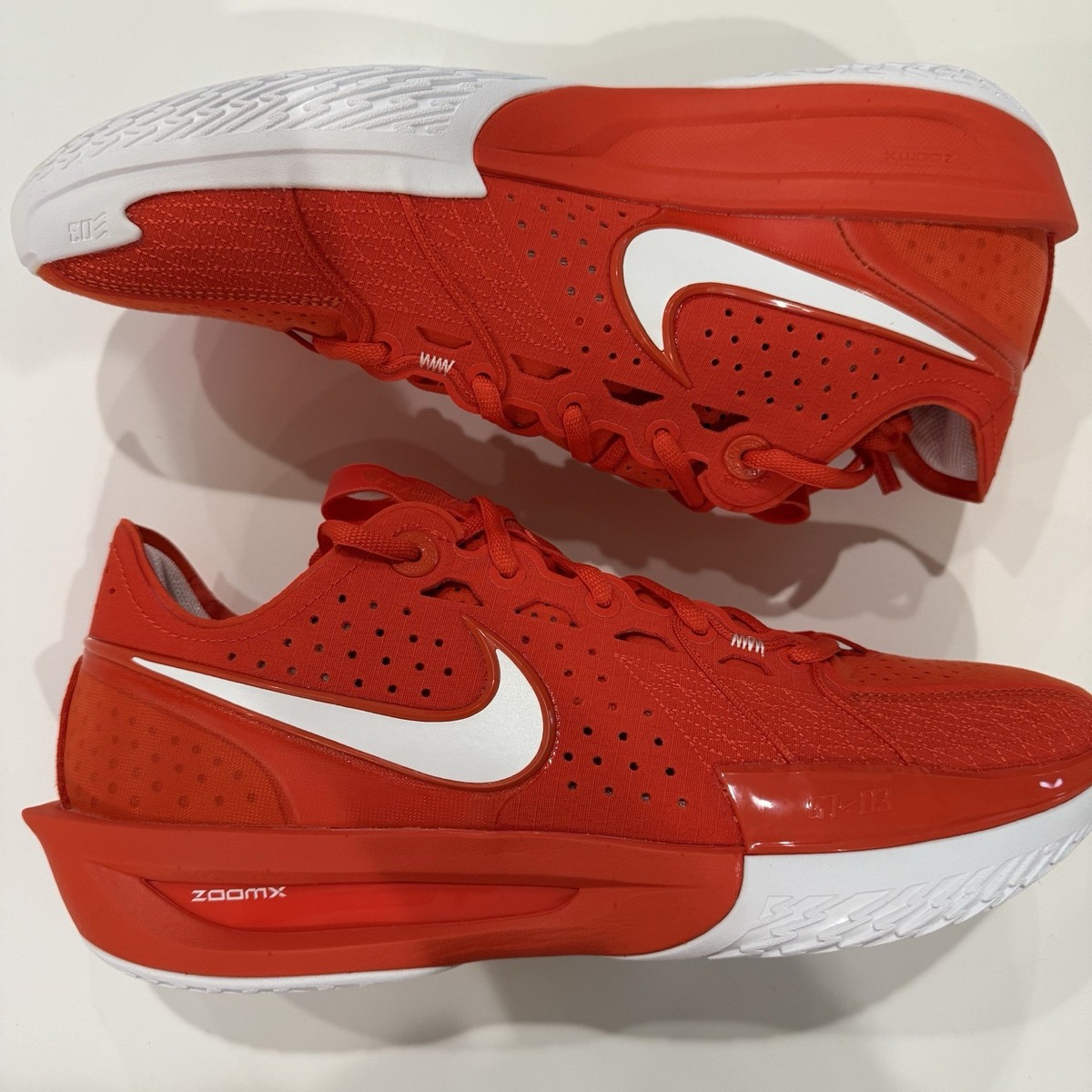 NIKE AIR ZOOM GT CUT 3 TB PROMO ORANGE WHITE HJ7022-801 BASKETBALL SHOES SZ 10.5 NIKE AIR ZOOM GT CUT 3 TB PROMO ORANGE WHITE HJ7022-801  main image 3