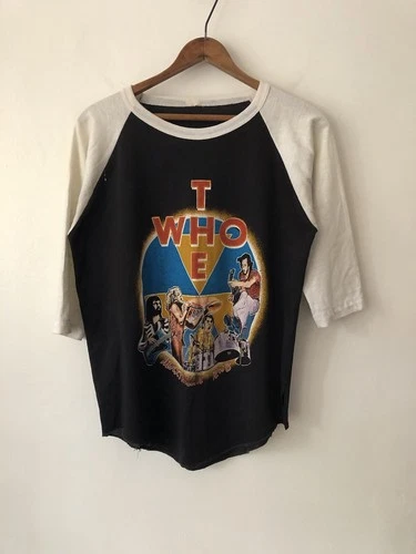 70s The Who Band Tour Concert Promo Baseball Raglan 1970s vintage concert t-shirt, vintage, size S, single stitch, B+ condition