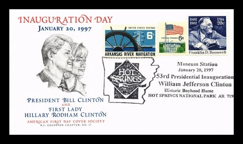 US COVER PRESIDENT BILL CLINTON & FIRST LADY HILLARY CLINTON INAUGURATION DAY