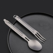 1 Set Creative Titanium Tableware Portable Spoon  Fork Home Kitchen Tool EDC