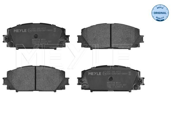 Bremsbelagsatz Vorderachse FÜR Toyota Yaris ( P9 ) - Meyle 025 243 4717-image