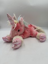 Animal Alley Toys R Us Pink Darla Unicorn Plush Pastel Yarn Mane, VTG 2000 13  