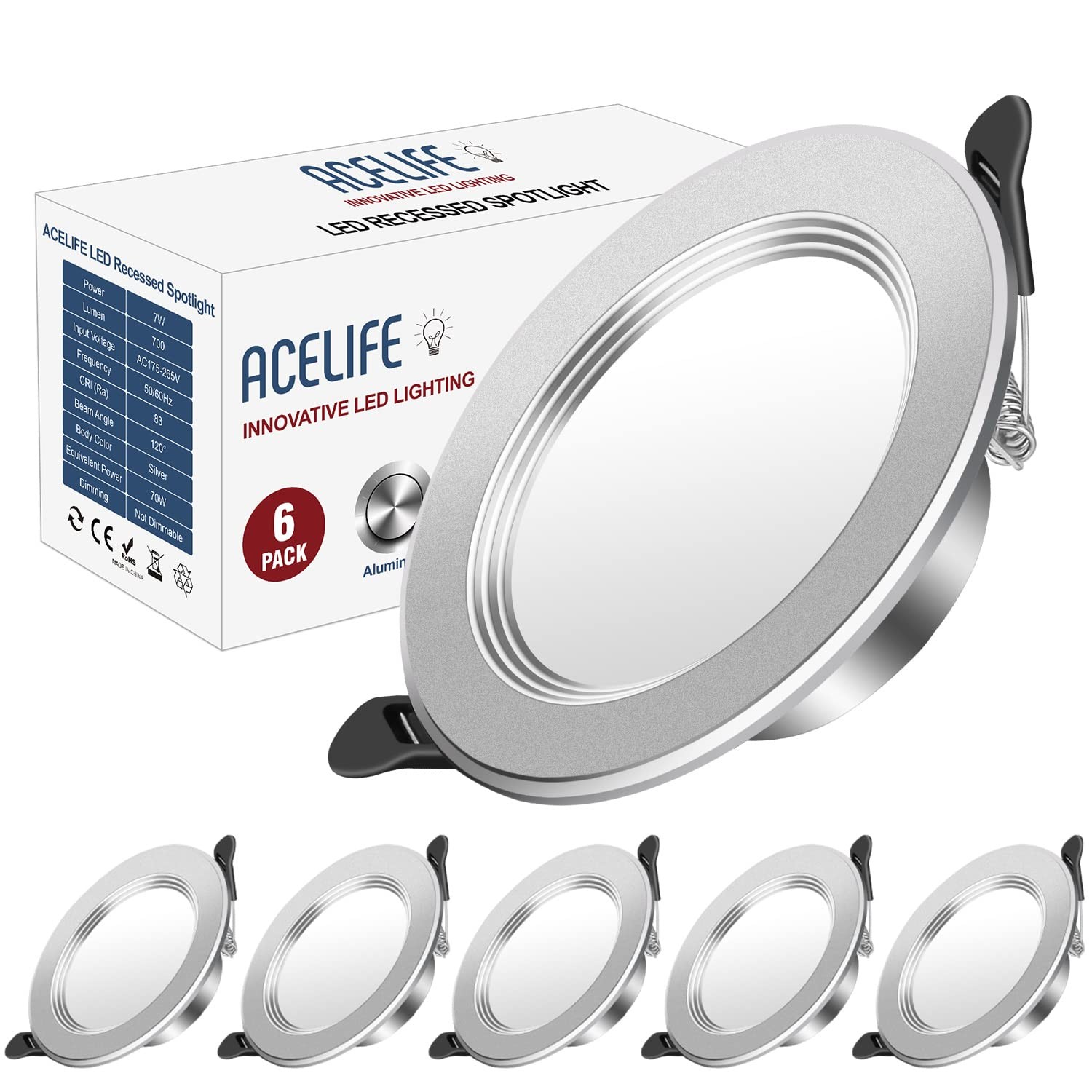 Spot LED encastrable ultra lumineux 700lm extra plat pour économie énergie