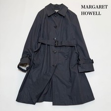Margaret Howell Cotton Self-Belted Trench Coat Navy Lined Size III MH0326247
