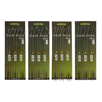 6PCS Carp Fishing Hook Link Rigs Ready Tied Hair Rigs Terminal Tackle Set TS114