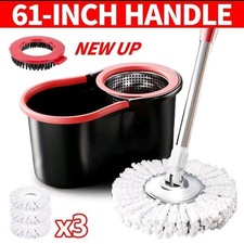 360° Spin Mop and Bucket Set with 3 Microfib...
