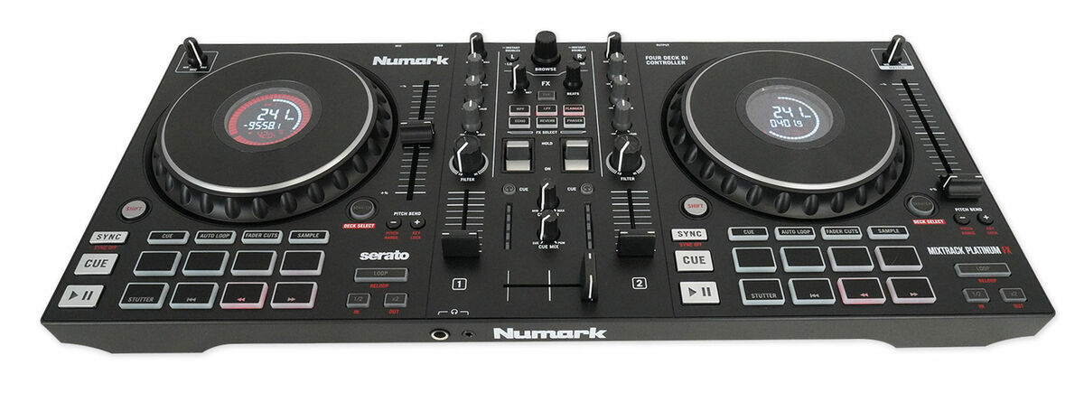 Numark Mixtrack Platinum FX 4-Deck Serato DJ Controller+Headphones