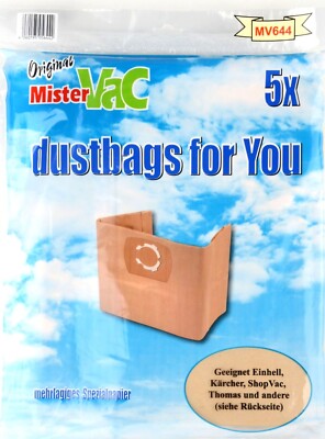 10xSTAUBSAUGERBEUTEL kompatibel mit Thomas Super 30 S Waschsauger 1400 Watt