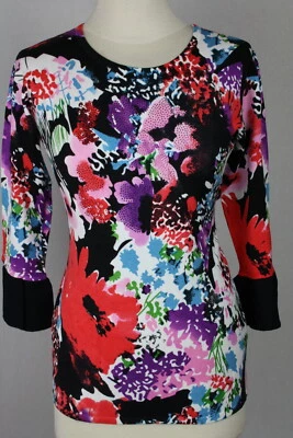 Damen Pullover Oberteil Blumen Glitzer MILANO DESIGN by IMAGINI Gr38,40,42,46,48 - Bild 1 von 4