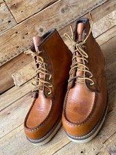 Redwing heritage MOC-TOE brown leather boots STYLE 875 US 8E UK 7