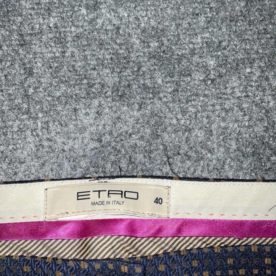 Pantalones ETRO Mujer Talla 40 Azul Tobillo Fiesta Negocios Informales Foto 3 de 4