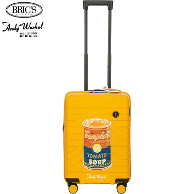 BRIC'S CAMPBELL Andy Warhol yellow hardside carryon spinner trunk