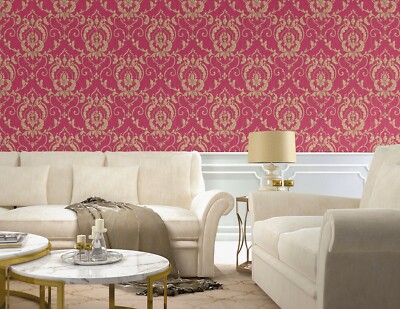 EUR 5,63/qm / Tapete Smita Limonta 47501 Ornamente Rot Gold Italian Wall Couture