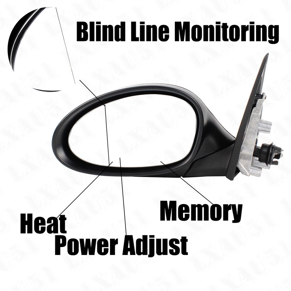 Espejo retrovisor térmico blanco de 3 pines para BMW Serie 3 E90 E91 2005-2008 lado izquierdo del conductor Foto 3 de 4