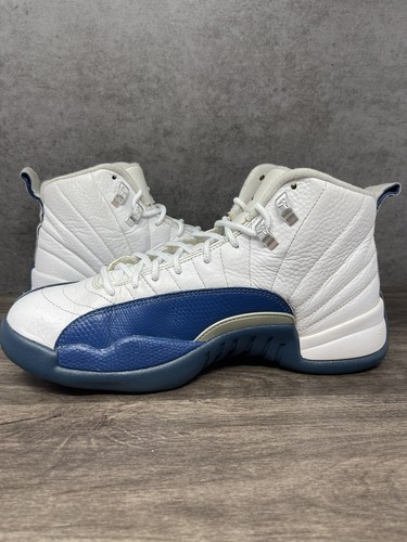 Air Jordan 12 Retro Size 9.5 Mens French Blue Nike White Basketball 130690-113 - Picture 10 of 15