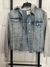 Kenzie Vintage Denim And Sweatshirt Jacket