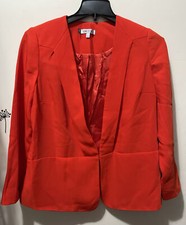 Jennifer Lopez Red Orange Dress Suit Blazer, Women’s Plus Size 0x, Nwt
