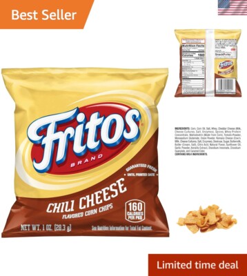 Crunchy Fritos Chili Cheese Corn Chips - 40 Convenient Bags for Anytime Snacking